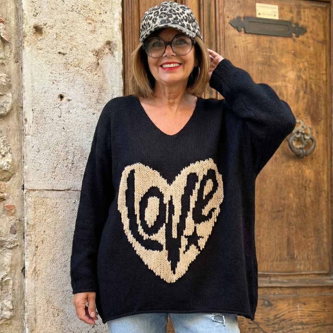 BELINDA™ | Plus-Size Heart-Shape V-Neck Top