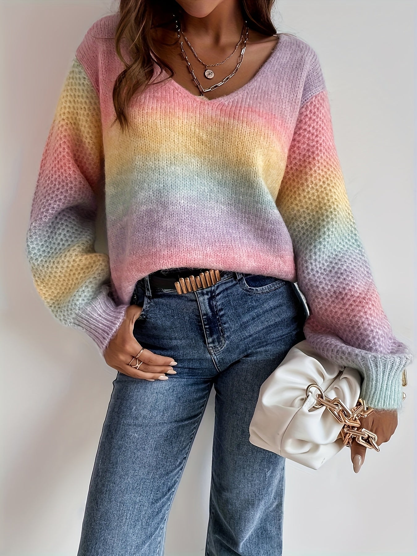 PASTELLA™ | Soft Pastel V-Neck Sweater
