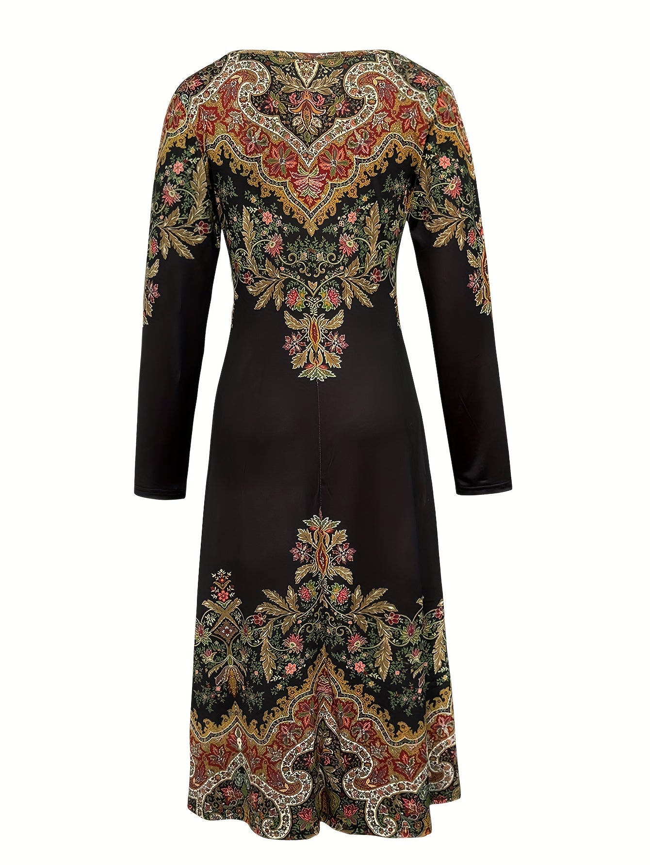 VALENCIA™ | Vintage Paisley Midi Dress