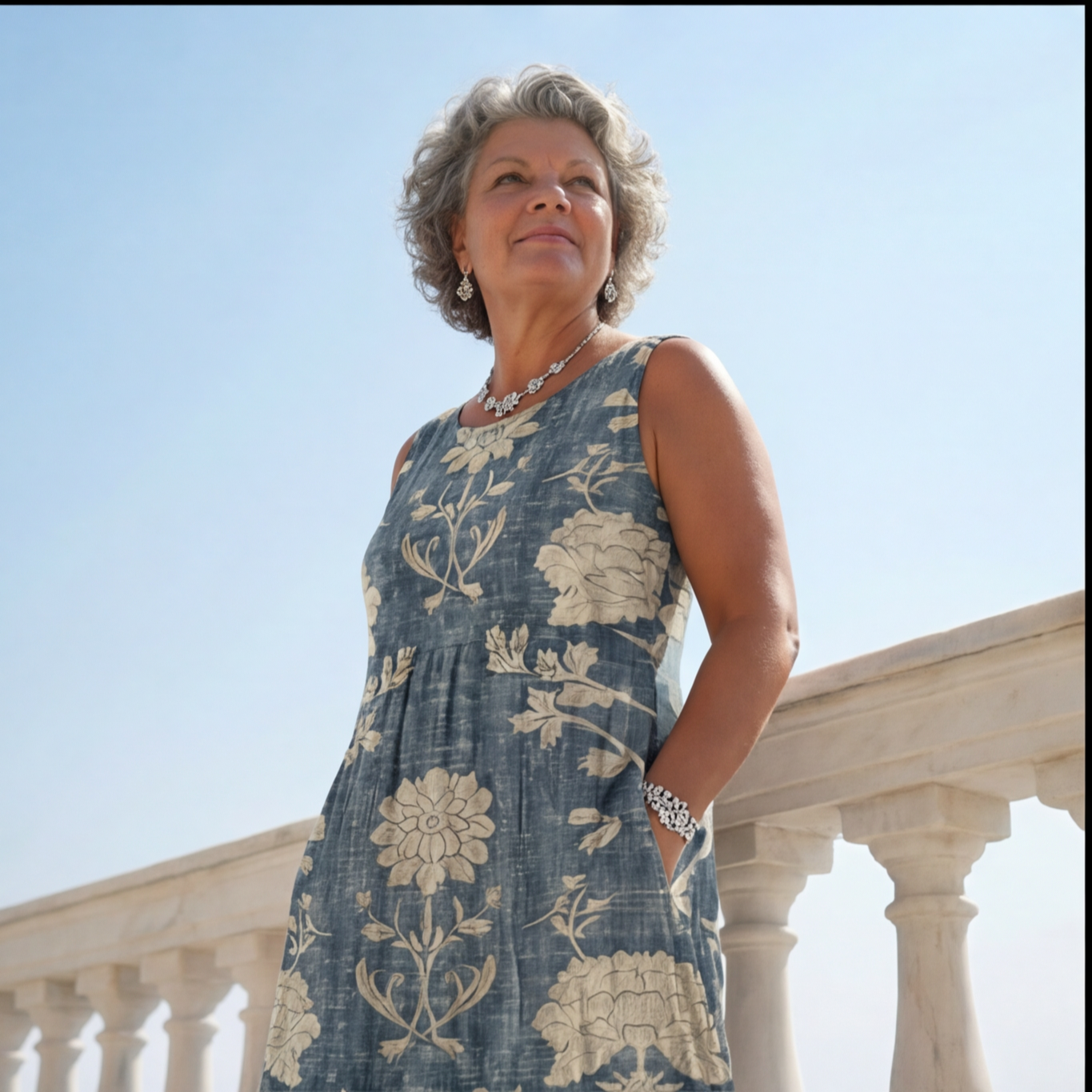 GEORGIA | COMFORTABLE DRESS WITH VINTAGE FLORAL PRINT