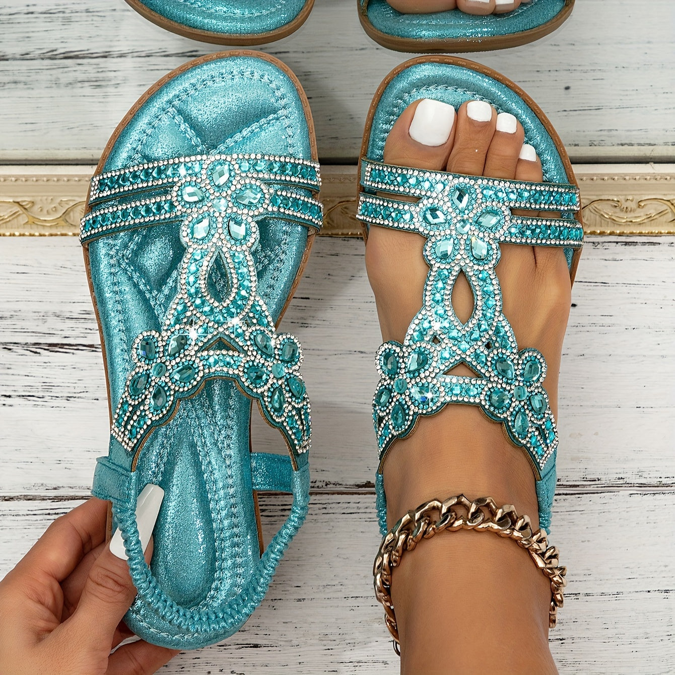 Anita | Stylish Summer Crystal Sandals