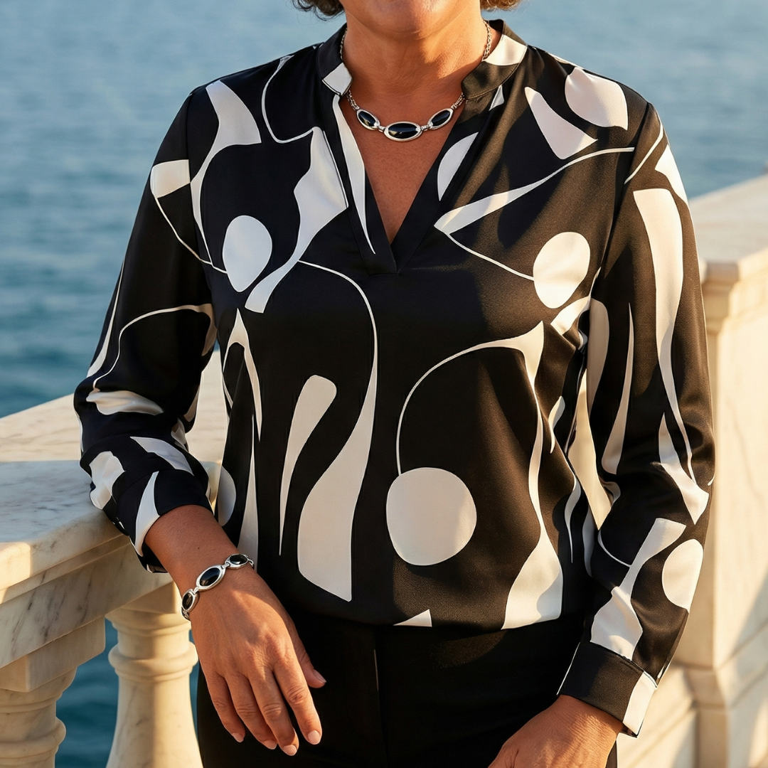 LYRA SATIN LOOK BLOUSE