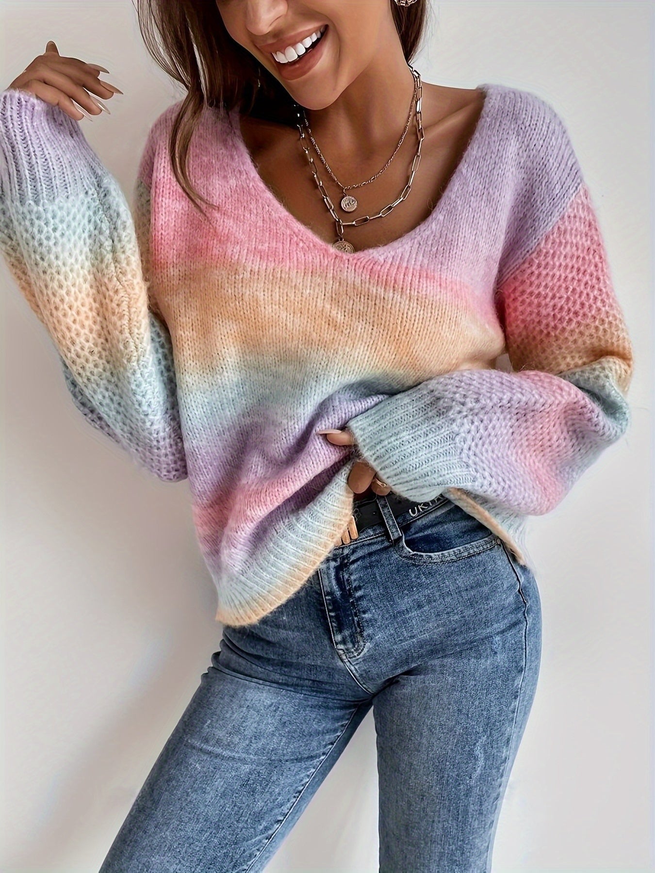 PASTELLA™ | Soft Pastel V-Neck Sweater