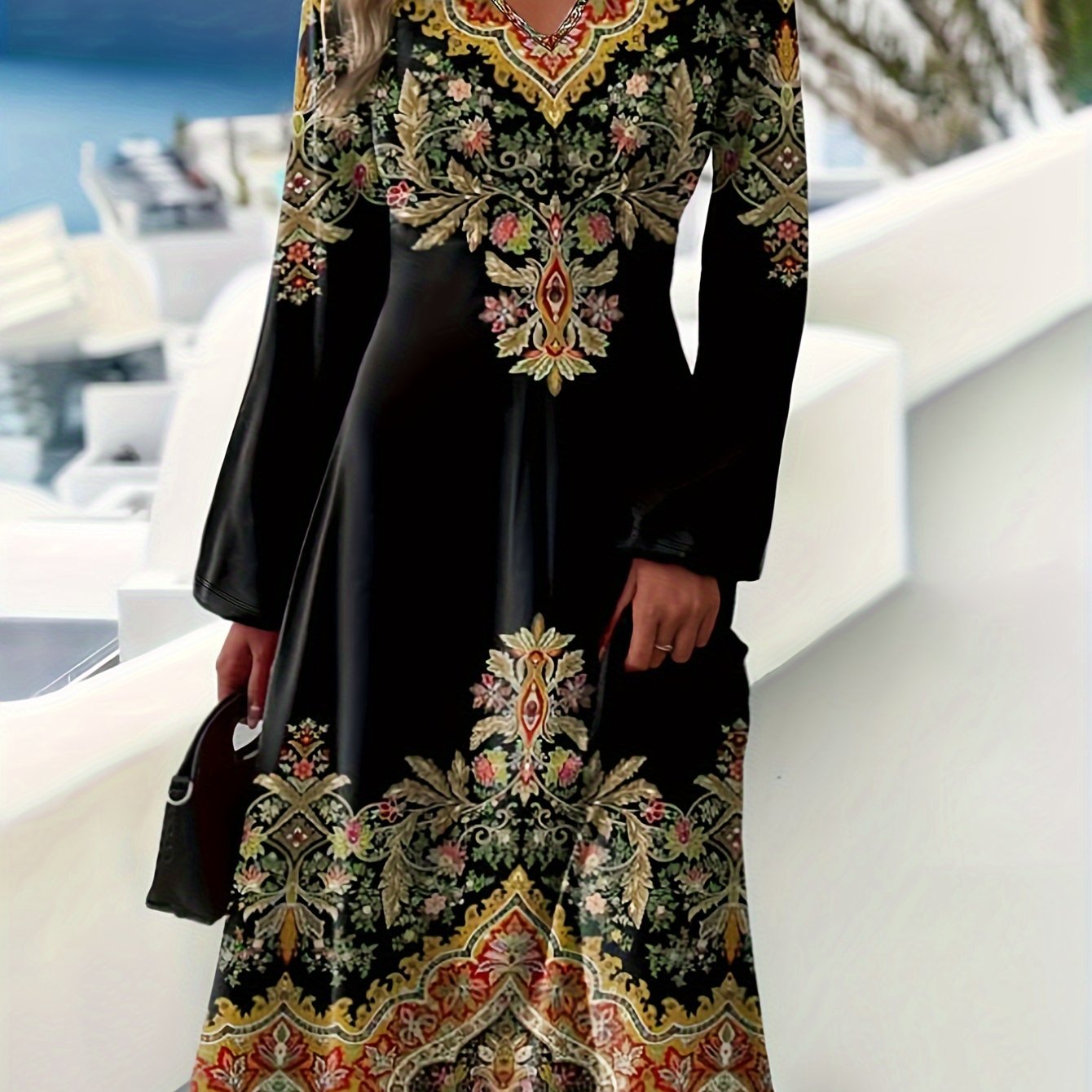 VALENCIA™ | Vintage Paisley Midi Dress