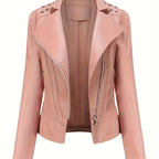 MONROE™ | Classic PU Leather Biker Jacket