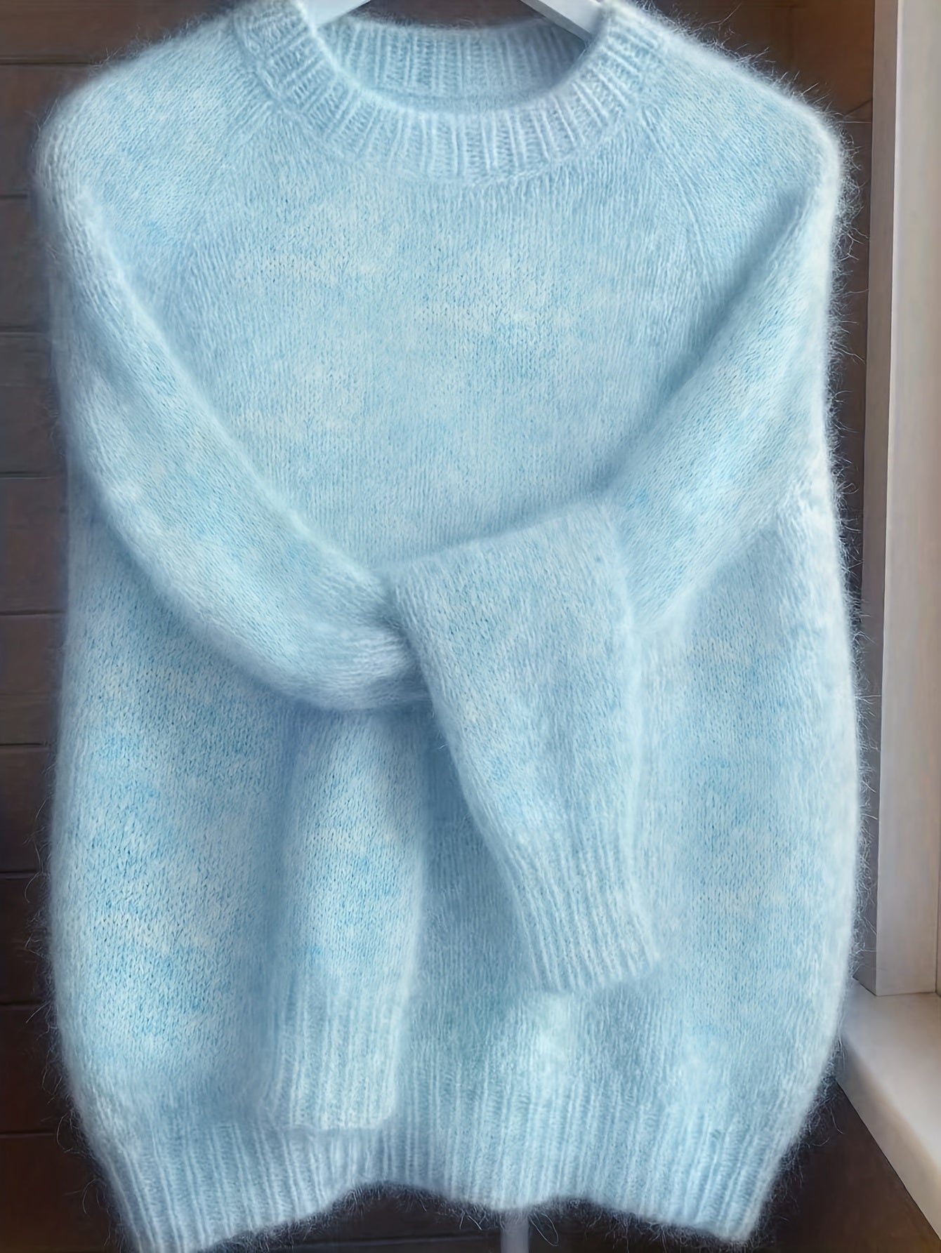 ÉLODIE™ | Brushed Mohair Blend Plush Sweater