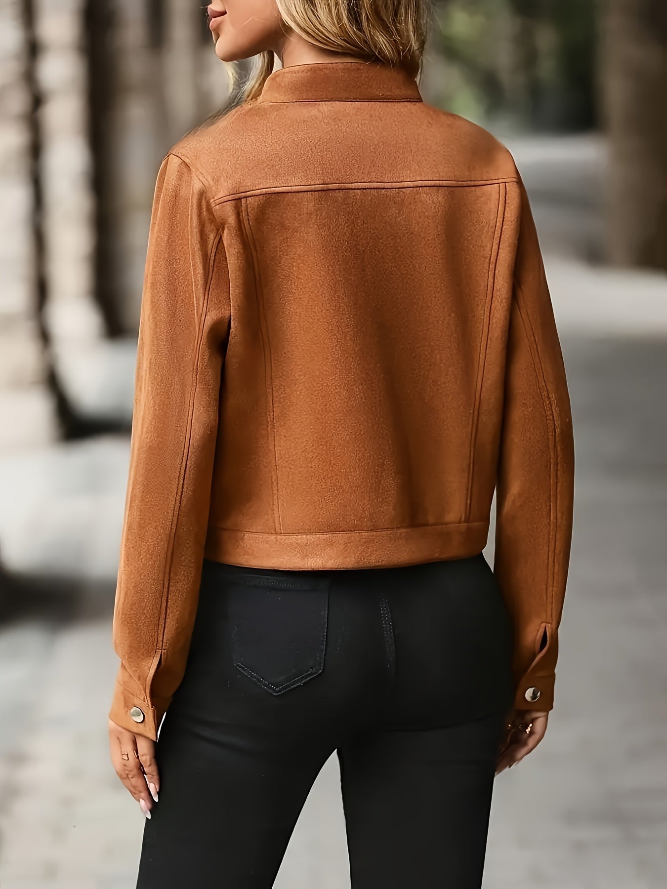 VICTORIA™ | Vintage-Inspired Suede Button-Front Jacket