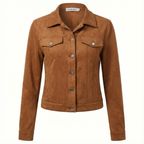 VICTORIA™ | Vintage-Inspired Suede Button-Front Jacket