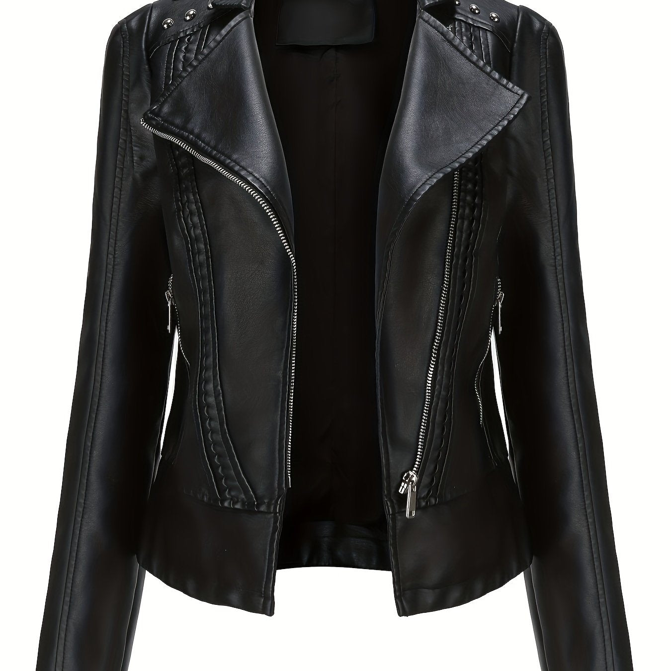 MONROE™ | Classic PU Leather Biker Jacket