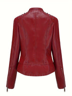 MONROE™ | Classic PU Leather Biker Jacket
