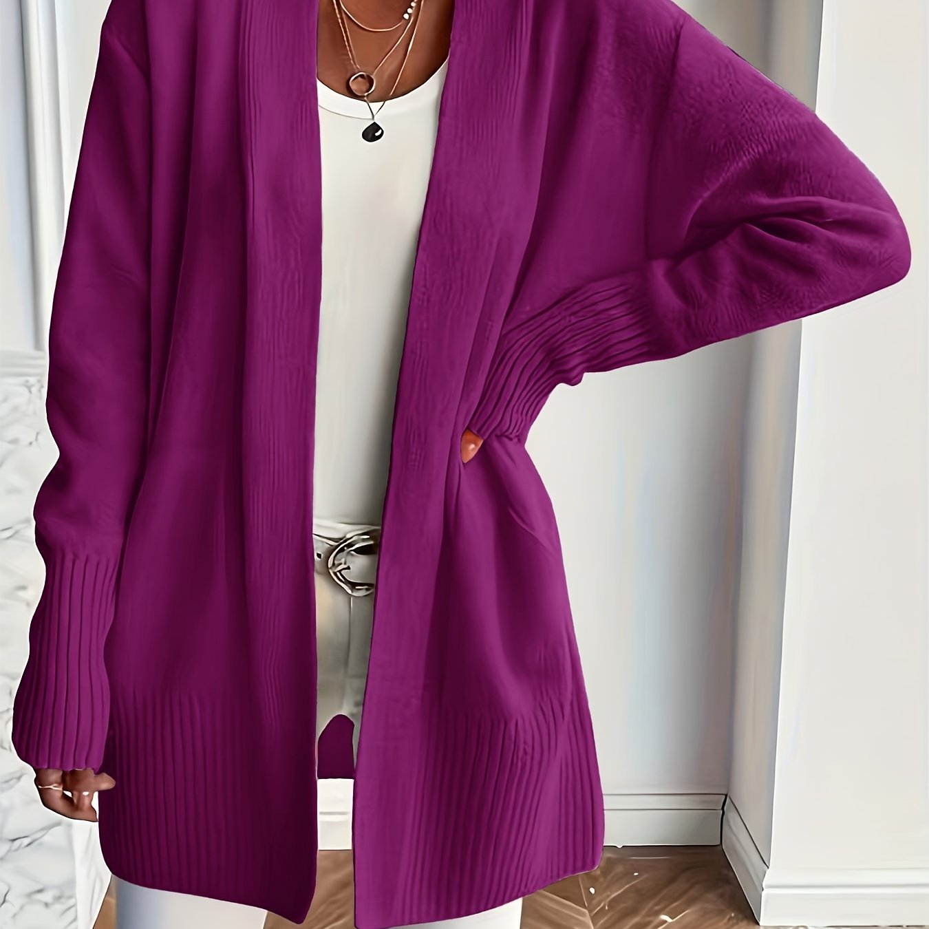 VERONICA™ | Longline V-Neck Cozy Cardigan
