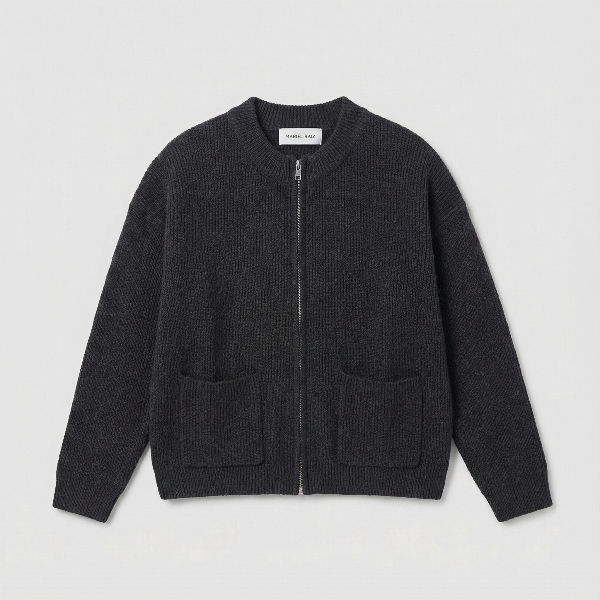 SARIA™ - Zip-Up Knit Cardigan