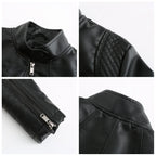 VALENTINA™ | Plus-Size Black Moto Biker Jacket