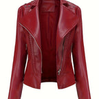 MONROE™ | Classic PU Leather Biker Jacket