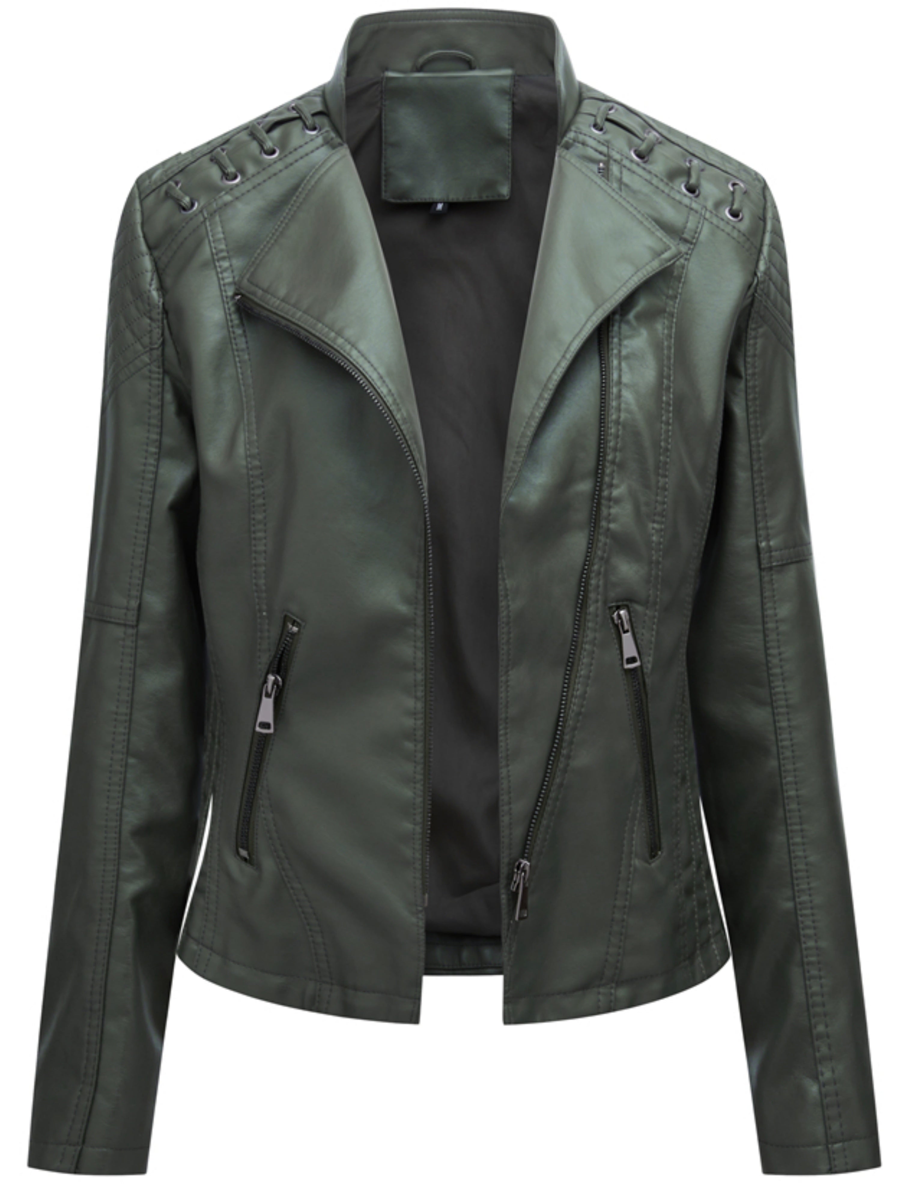 VERONIQUE™ | Chic Stand-Collar Zipper Jacket