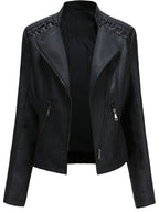 VERONIQUE™ | Chic Stand-Collar Zipper Jacket