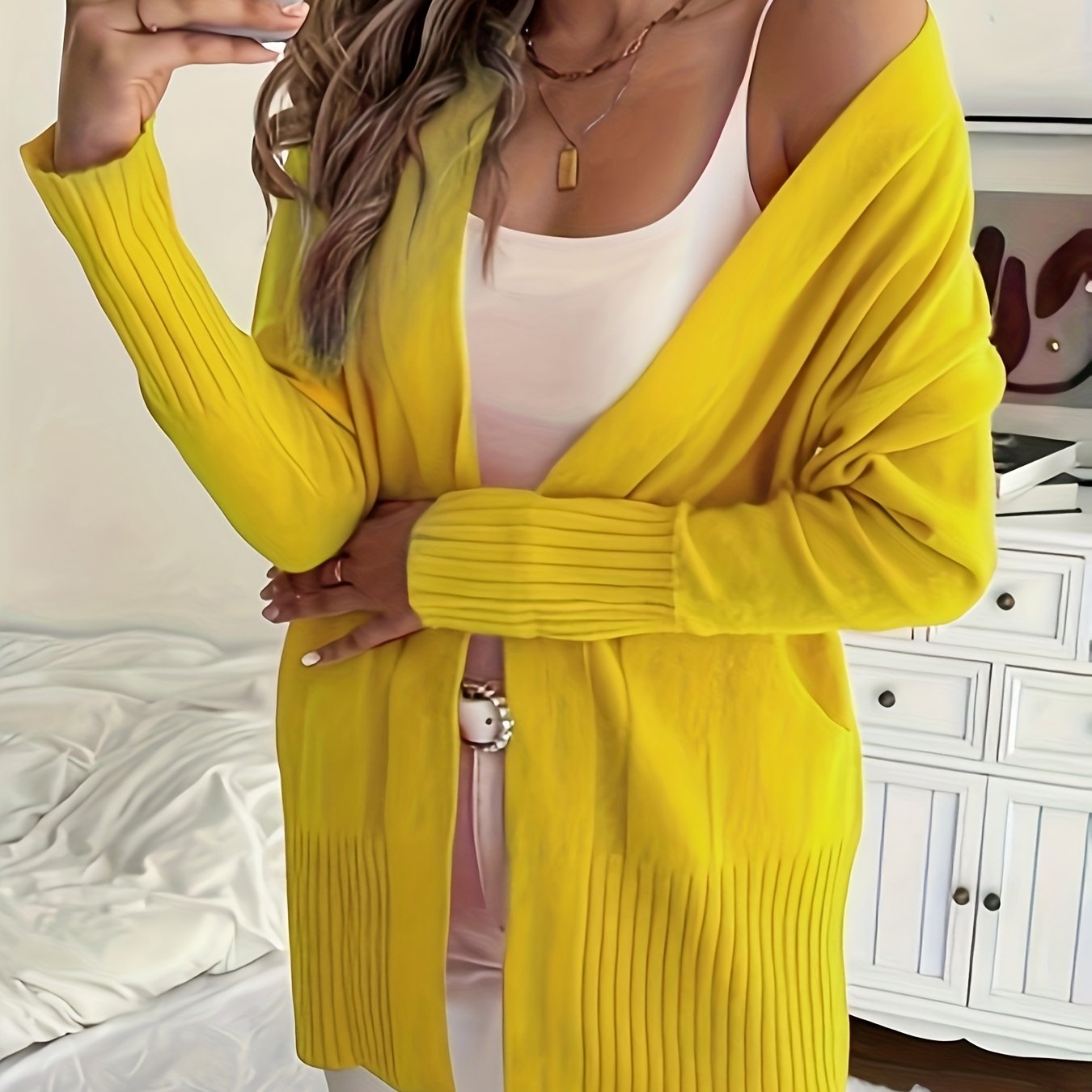 VERONICA™ | Longline V-Neck Cozy Cardigan