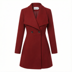 AURELIA™ | Elegant Double-Breasted Khaki Trench Coat