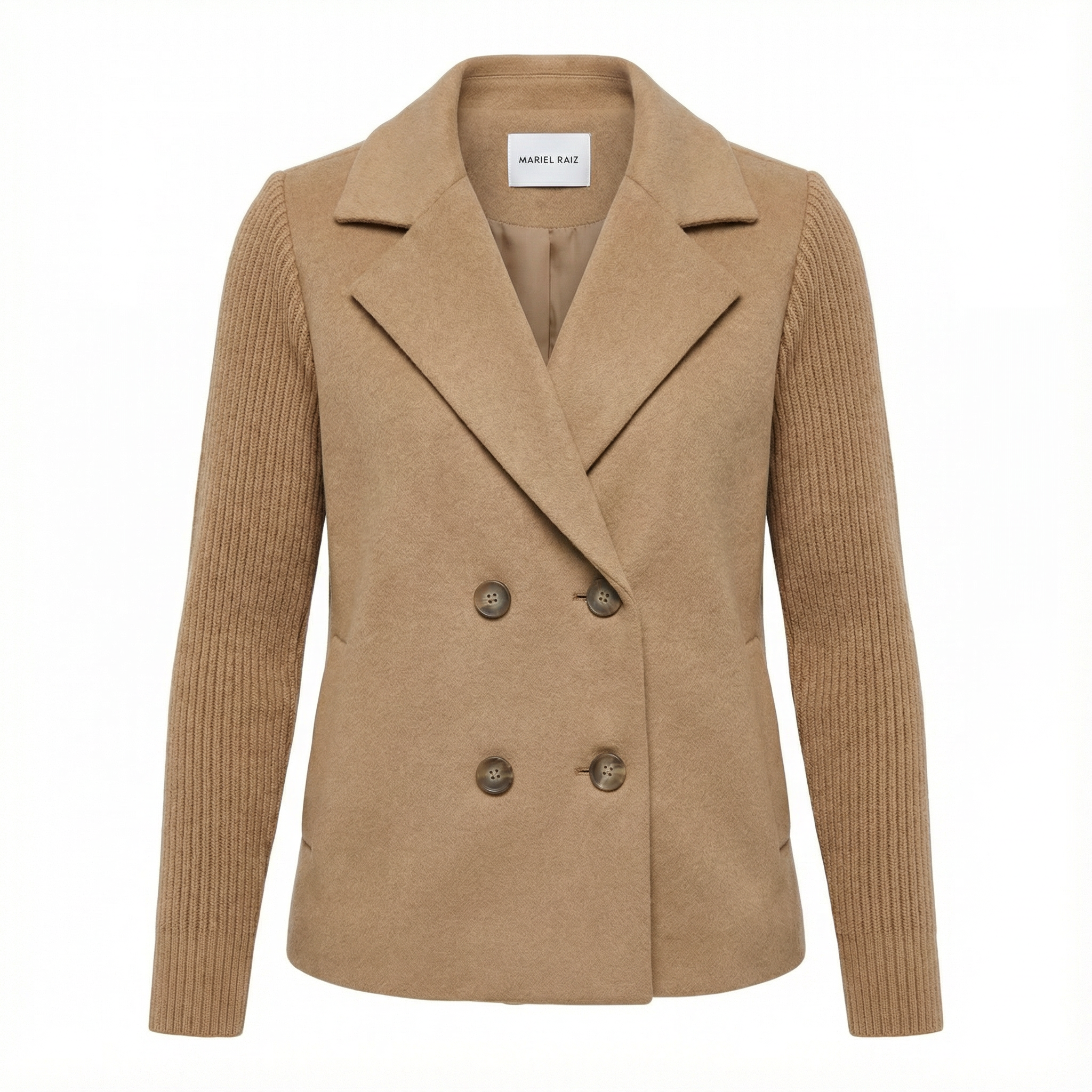 SORELLE™ - Elegant Knit-Sleeve Blazer