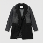 ELORA™ - Two-Tone Denim Trench