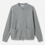 SARIA™ - Zip-Up Knit Cardigan