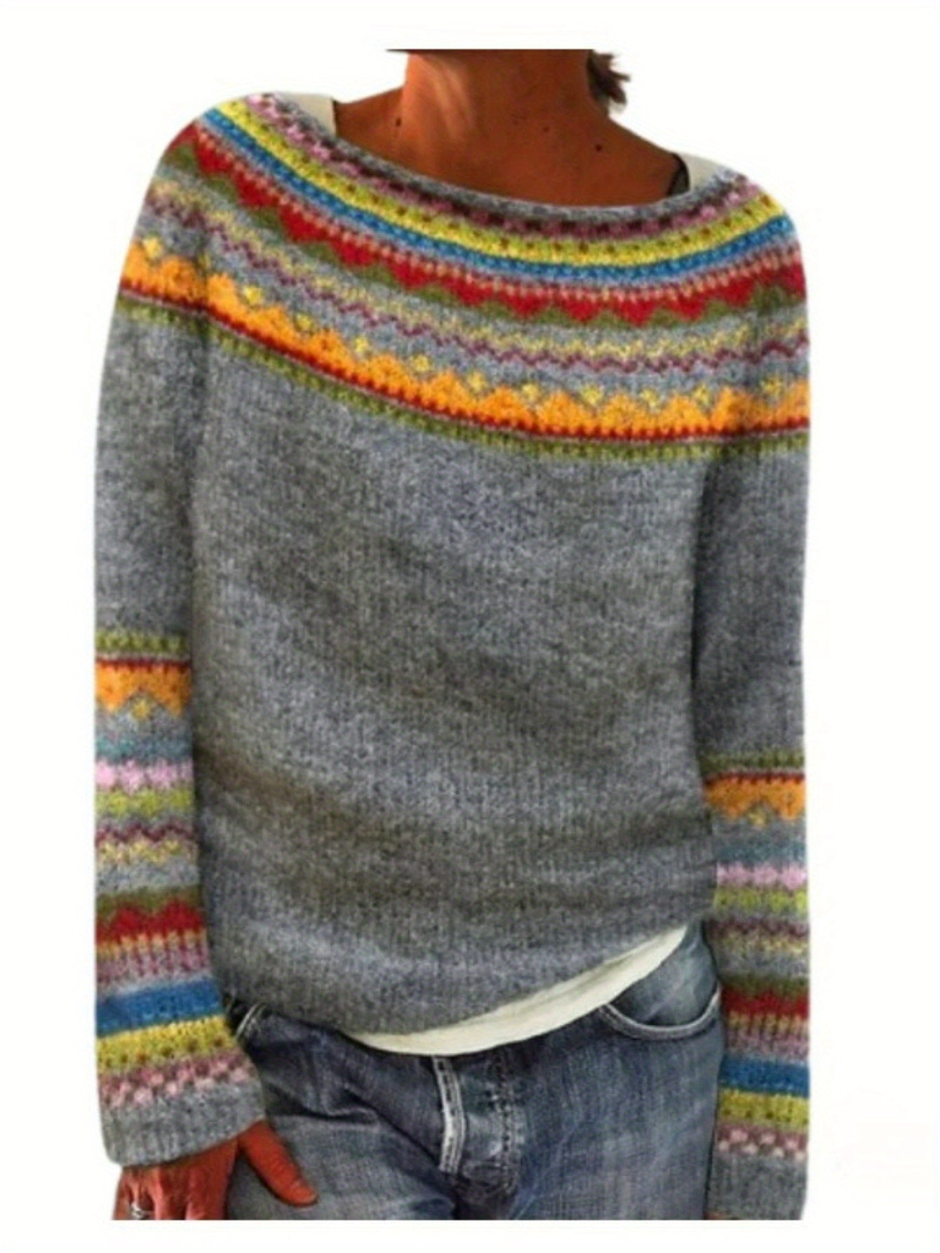 BRINLEY™ | Colorblock Cozy Pullover Sweater