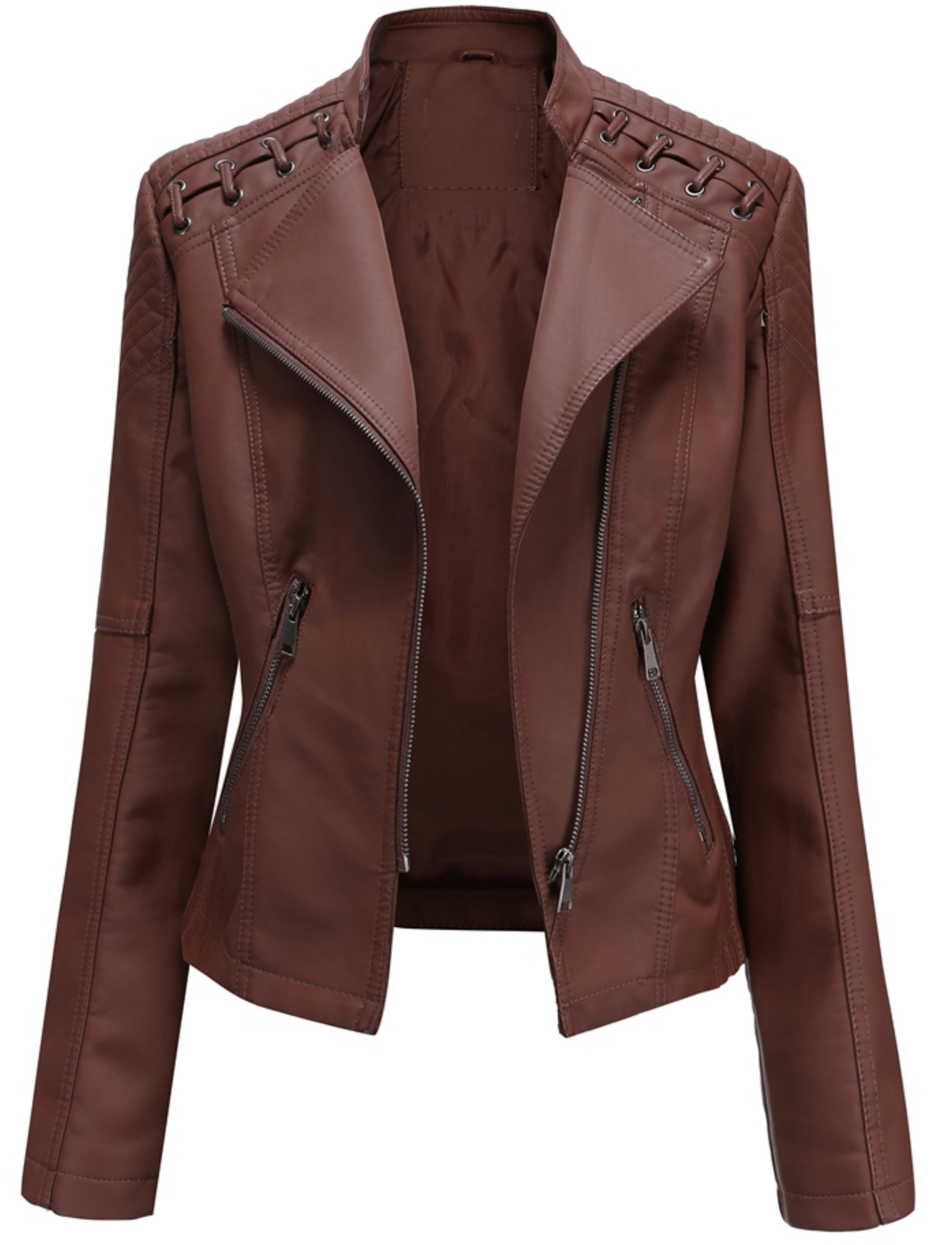 VERONIQUE™ | Chic Stand-Collar Zipper Jacket