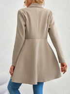 AURELIA™ | Elegant Double-Breasted Khaki Trench Coat