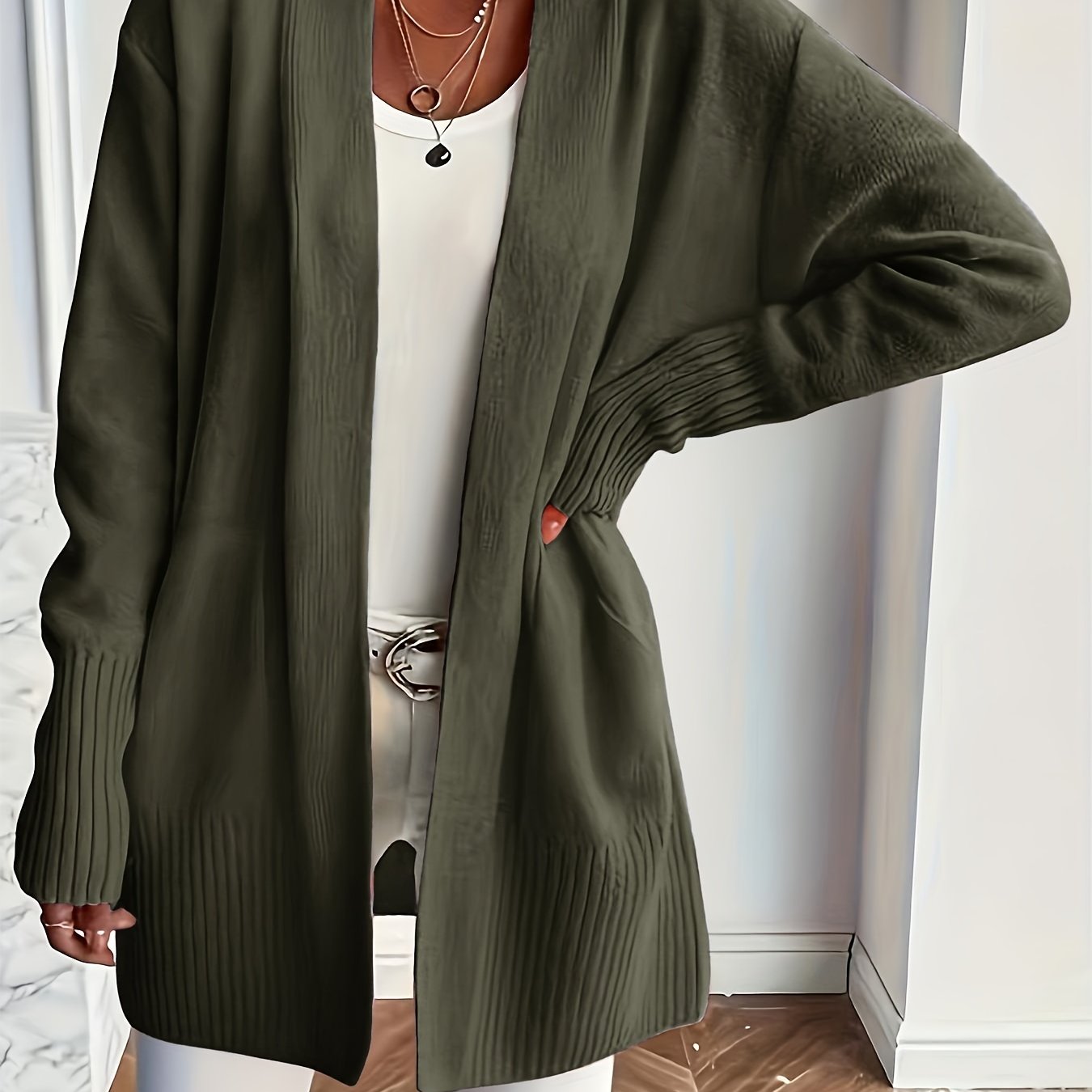 VERONICA™ | Longline V-Neck Cozy Cardigan