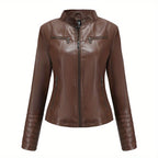 VALENTINA™ | Plus-Size Black Moto Biker Jacket