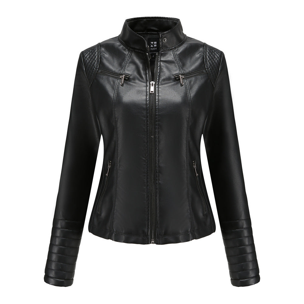 VALENTINA™ | Plus-Size Black Moto Biker Jacket