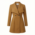 AURELIA™ | Elegant Double-Breasted Khaki Trench Coat