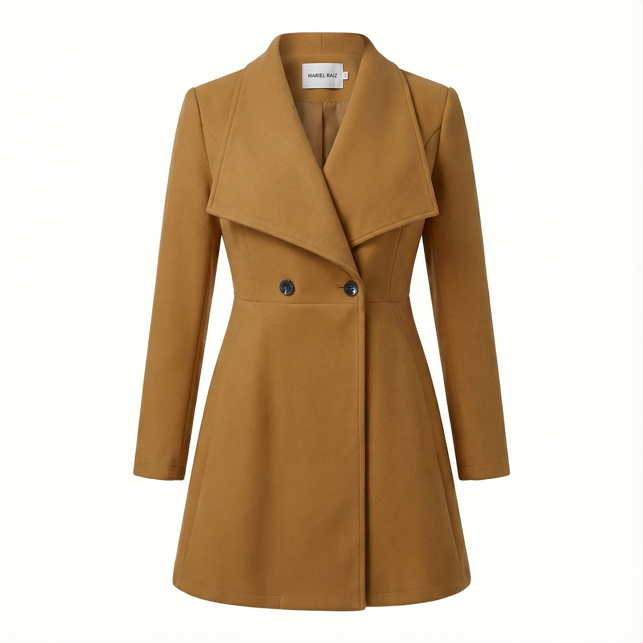 AURELIA™ | Elegant Double-Breasted Khaki Trench Coat