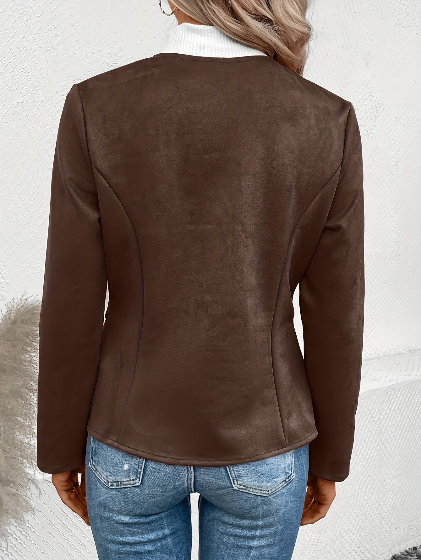 ADELE™ | Casual Zip-Up Round-Neck Leather Jacket