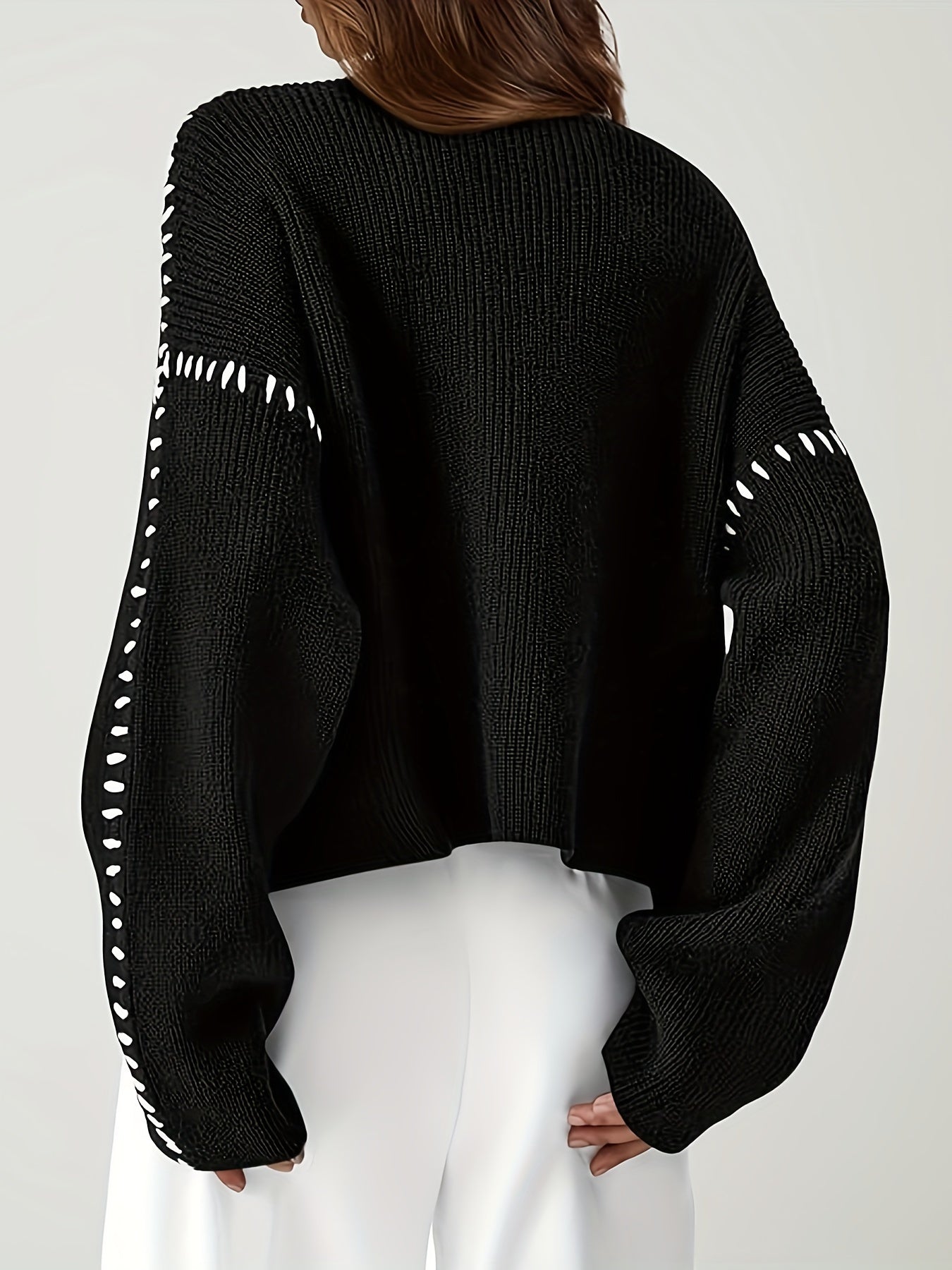 CELINE™ | Chunky High‑Neck Colorblock Winter Sweater