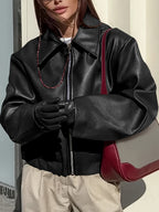 ELLAINE™ | Zip-Up Lapel Jacket