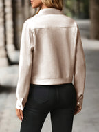 VICTORIA™ | Vintage-Inspired Suede Button-Front Jacket