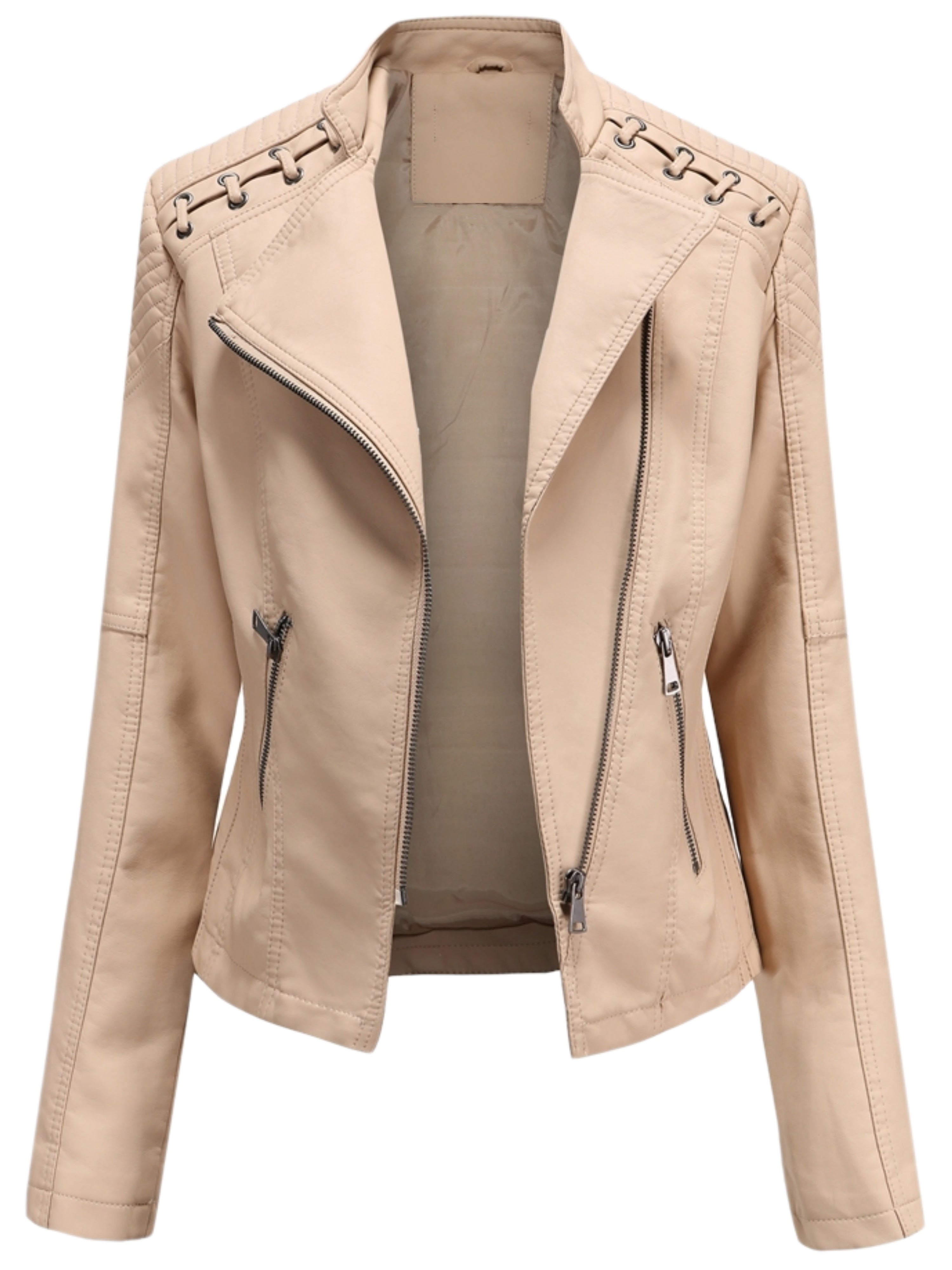 VERONIQUE™ | Chic Stand-Collar Zipper Jacket