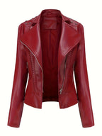 MONROE™ | Classic PU Leather Biker Jacket