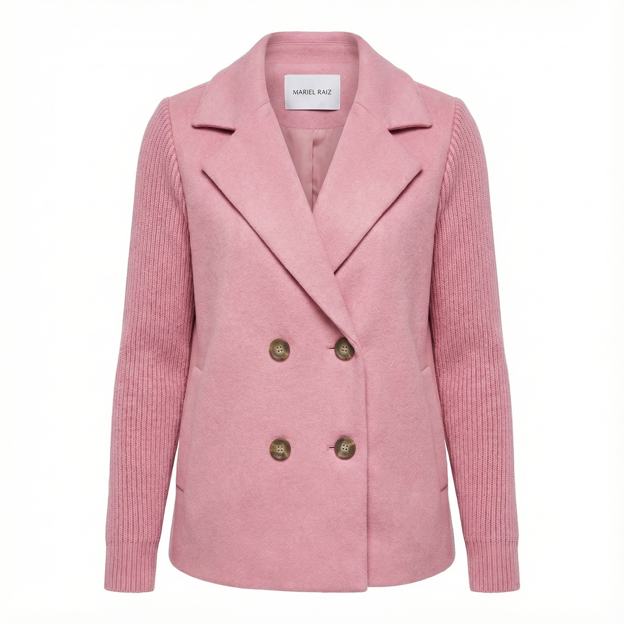 SORELLE™ - Elegant Knit-Sleeve Blazer