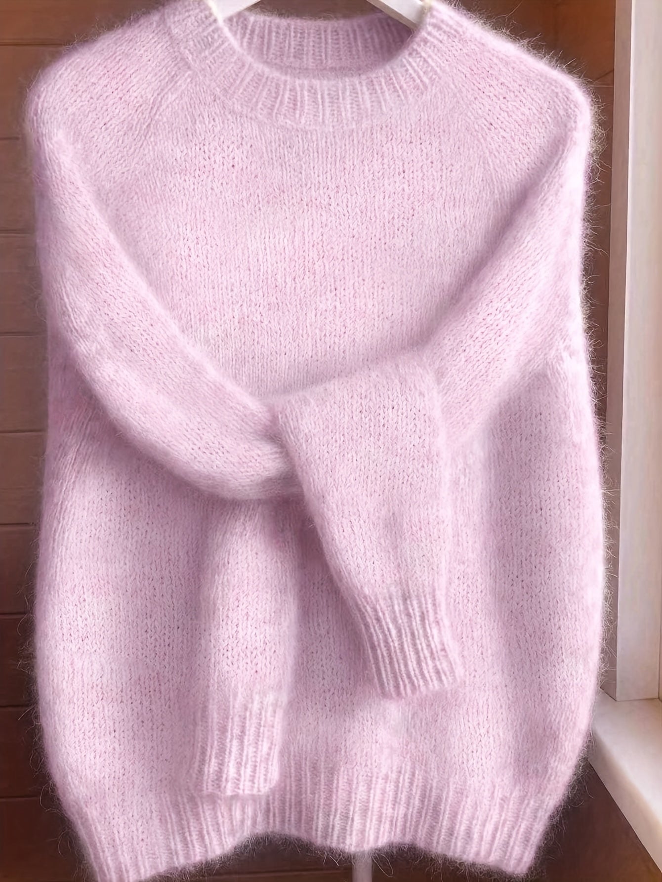 ÉLODIE™ | Brushed Mohair Blend Plush Sweater