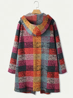 BRIARLYN™ | Colorblock Plaid Hooded Coat