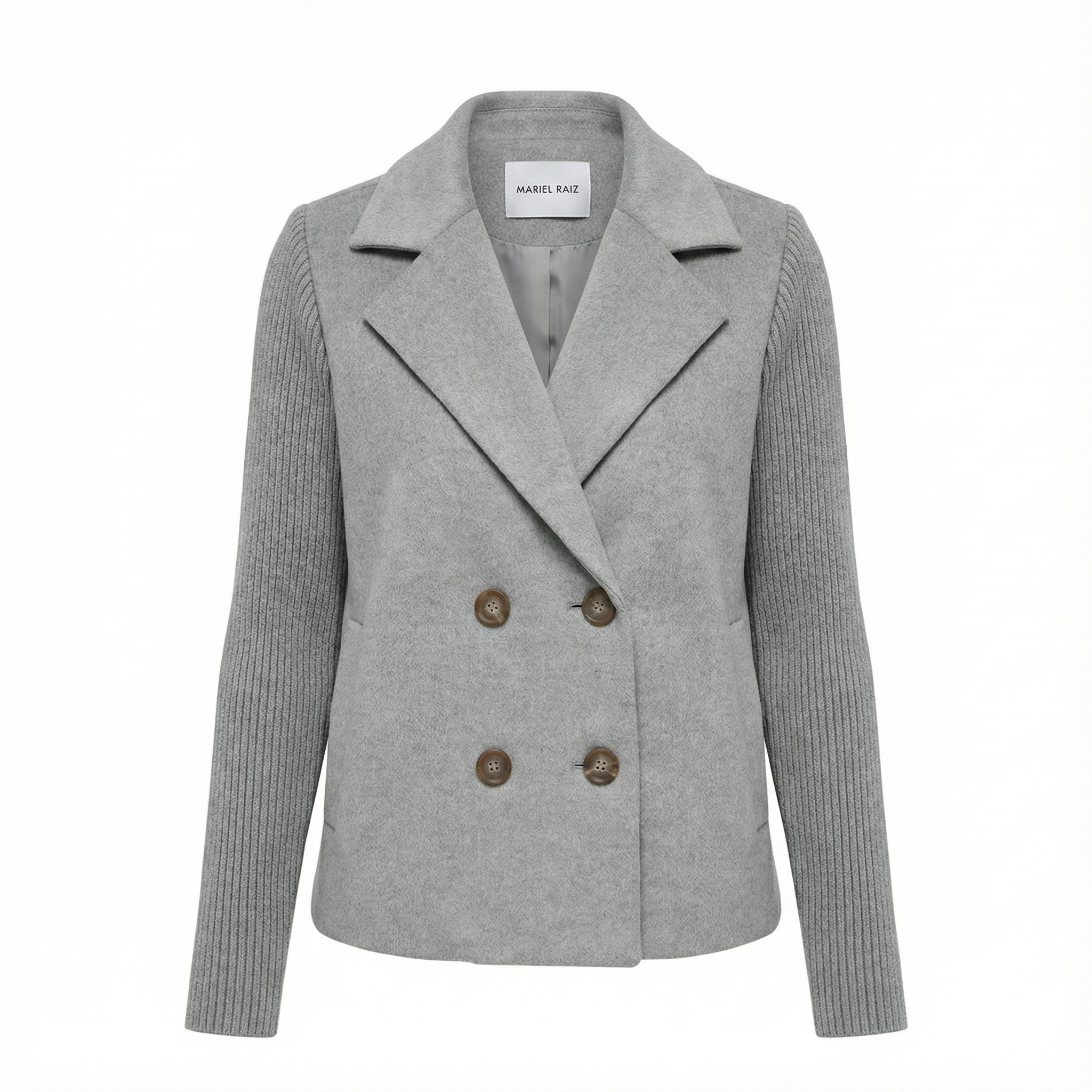 SORELLE™ - Elegant Knit-Sleeve Blazer