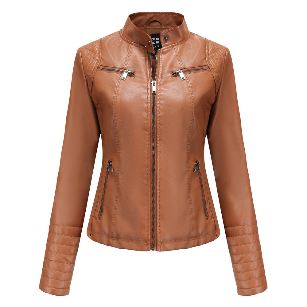 VALENTINA™ | Plus-Size Black Moto Biker Jacket
