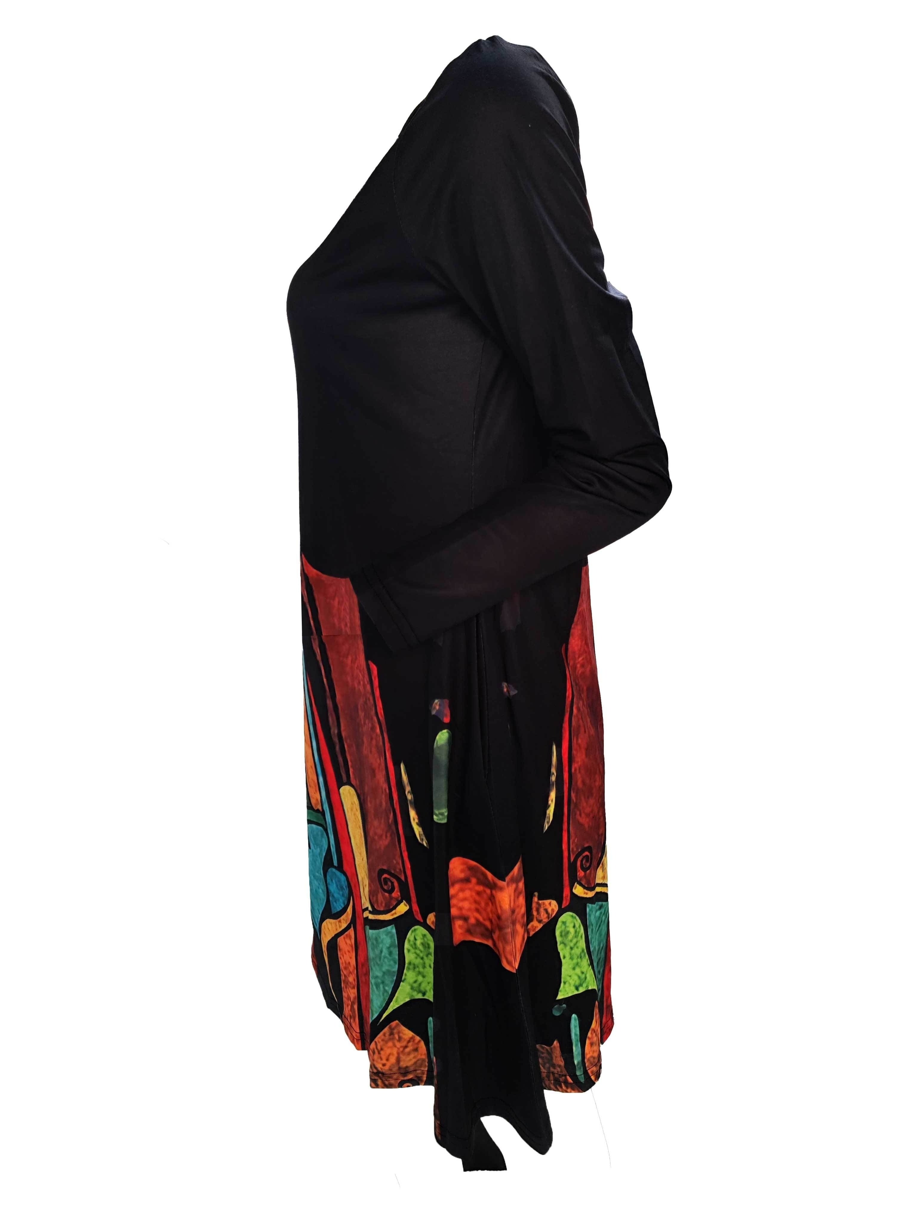 CELINE™ | Plus-Size Printed Flutter Dress