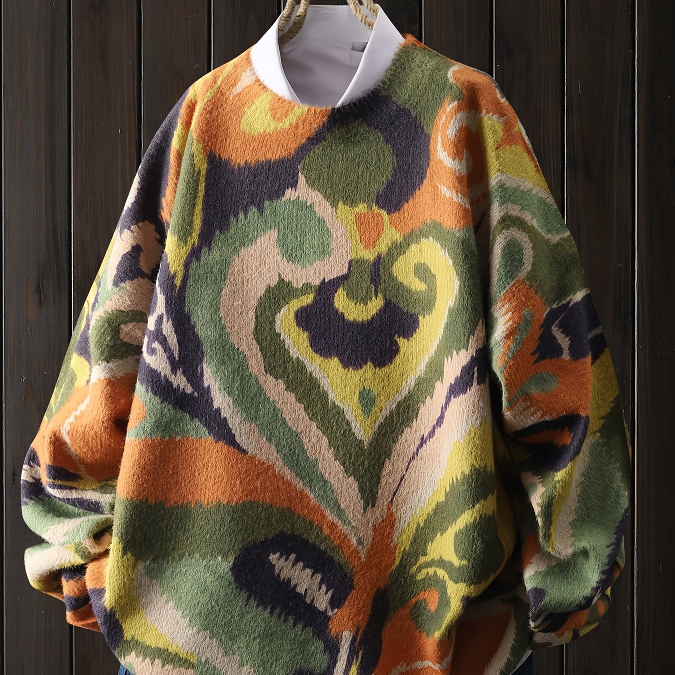 HEARTLY™ | Cozy Fleece Crewneck Heart‑Pattern Sweatshirt