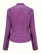 MONROE™ | Classic PU Leather Biker Jacket