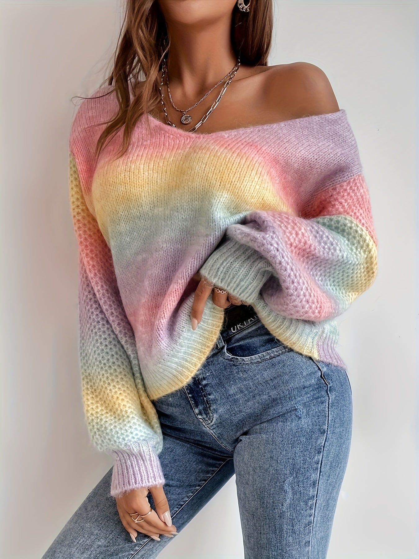 PASTELLA™ | Soft Pastel V-Neck Sweater