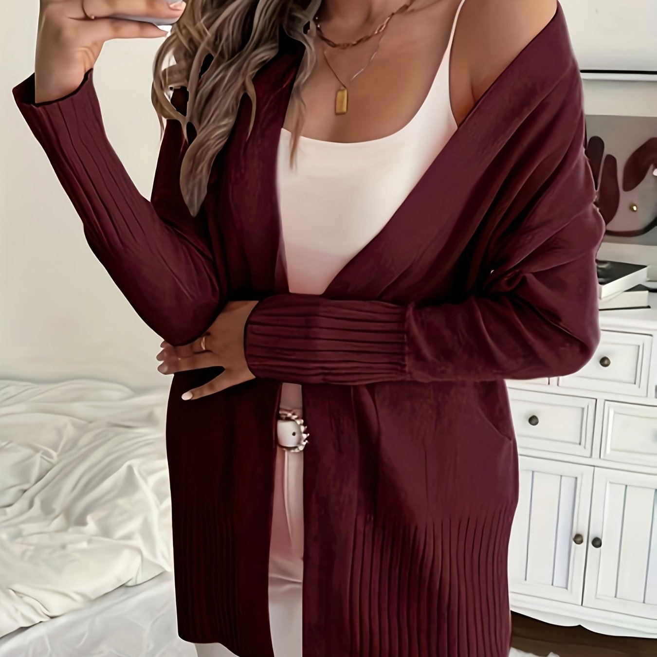 VERONICA™ | Longline V-Neck Cozy Cardigan