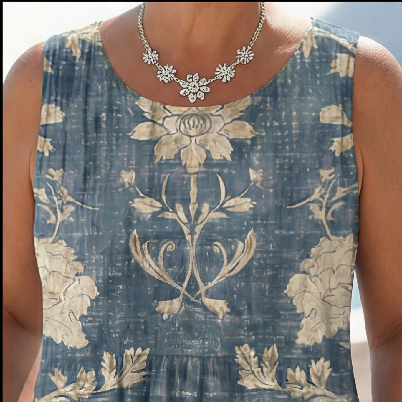 GEORGIA | COMFORTABLE DRESS WITH VINTAGE FLORAL PRINT